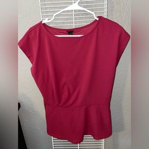 Ann Taylor red wine blouse